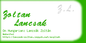 zoltan lancsak business card
