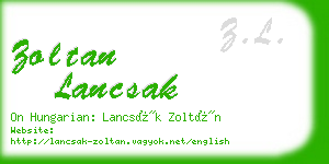 zoltan lancsak business card